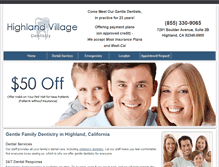 Tablet Screenshot of highlandvillagedentistry.com